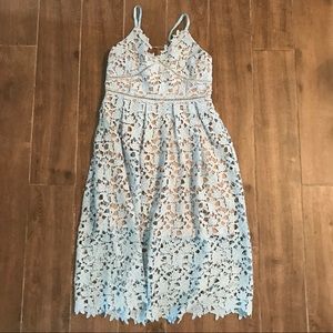 Light blue midi Lace dress